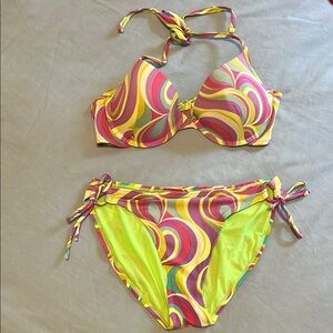 Arizona Jean Company XL Colorful Swirl Bikini